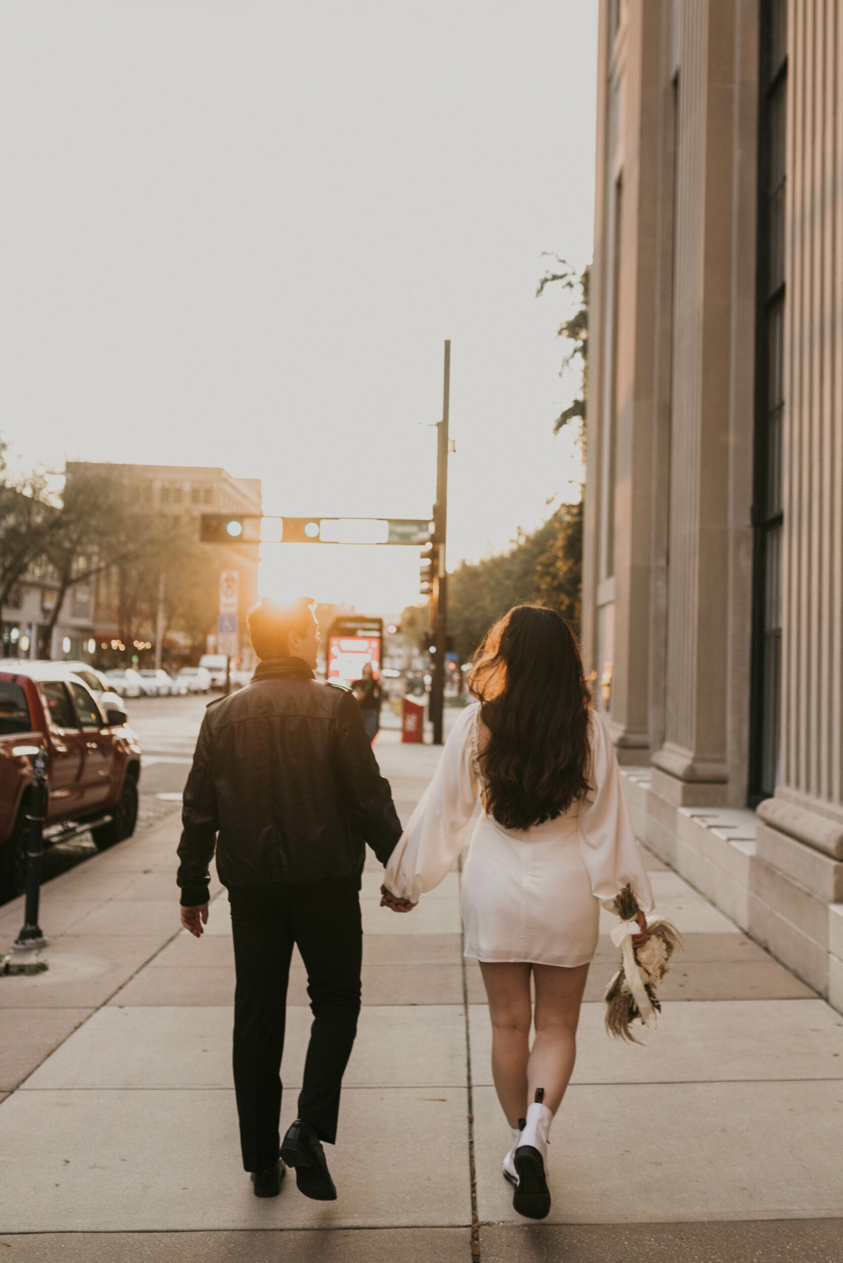 downtown tampa elopement with rooftop ceremony and pizza