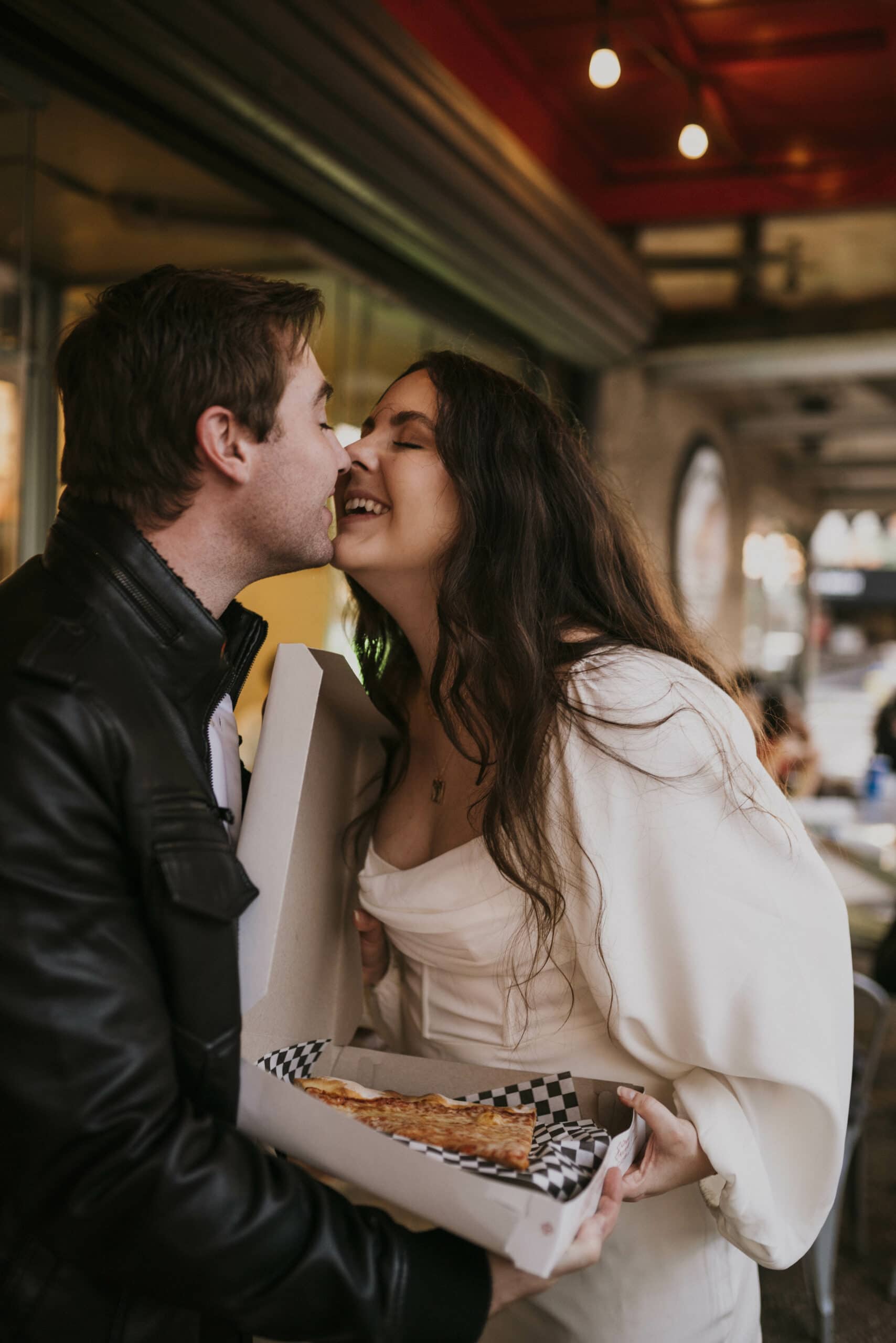 downtown tampa elopement with rooftop ceremony and pizza