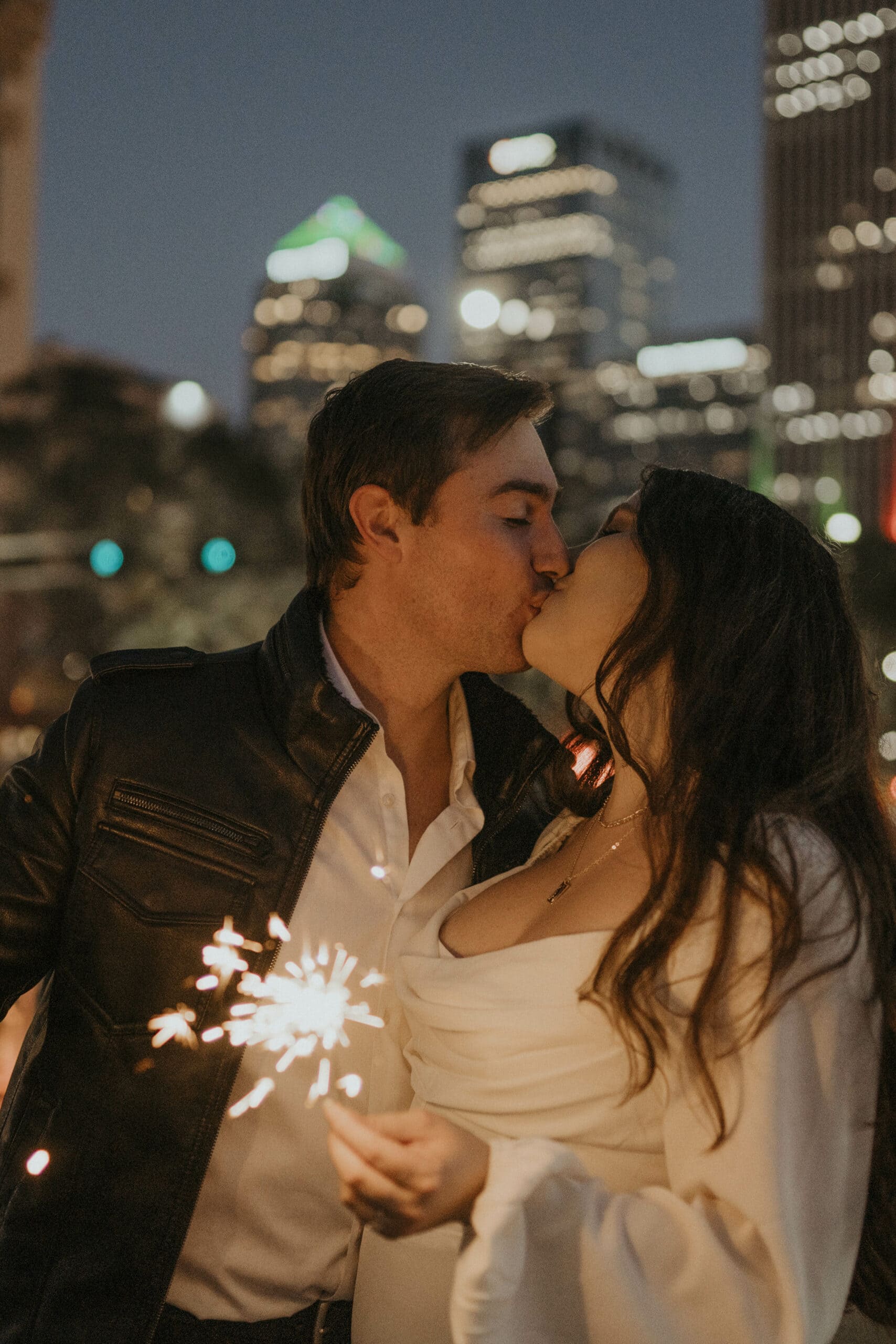 downtown tampa elopement with rooftop ceremony and pizza