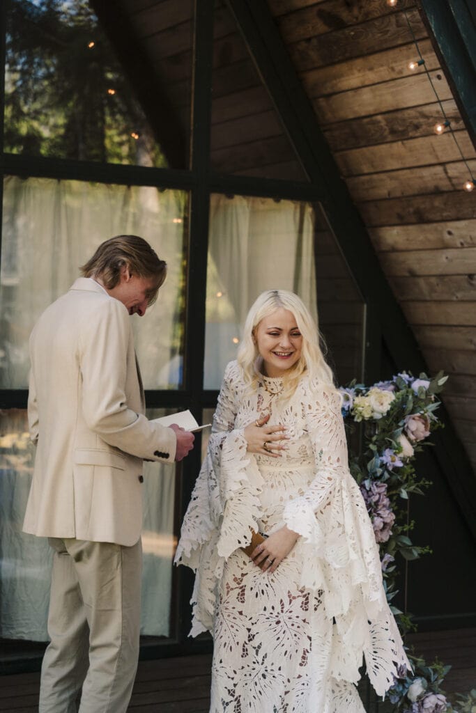 packwood, washington cabin elopement